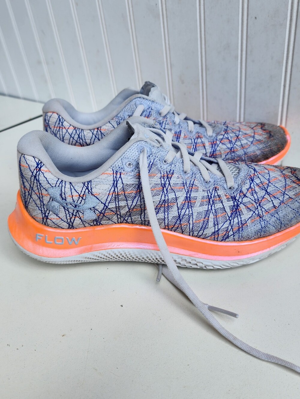 Under Armour Flow Velociti Wind Bluetooth Orange White Running Shoes Women's 8